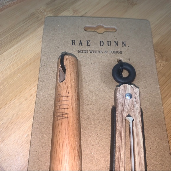 Rae Dunn Set of 2 Mini Whisk & Tongs - Picture 2 of 3
